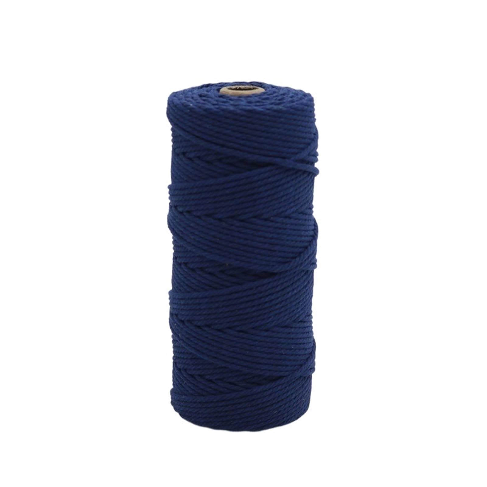 Cotton Macrame Cord 100m Macrame Cord 3.0mm/4mm Cotton Rope for Handmade Plant Hanger DIY Wall Hanging Making Arts Crafts(Color23,3.0mm-100m)