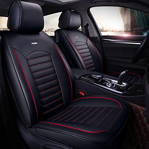 otoez Car Seat Covers Full Set Faux Leatherette Automotive Seat Covers 5 Seats Universal Fit for Most Sedan SUV Truck Pick-up Waterproof Vehicle Front and Back Cushion Protector (No Pillow)