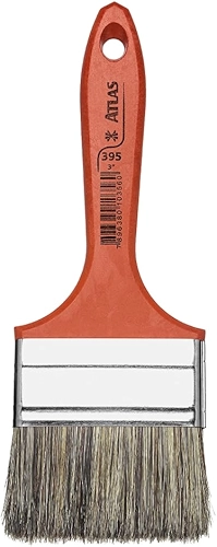 Atlas - Trincha Média de 3" com Cerdas Gris Selecionadas para Pintura de Tinta Látex e Acrílica.