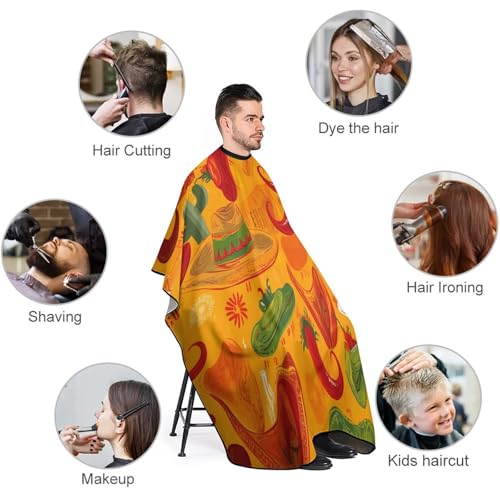 Capa para peluquería con cierre ajustable 66.9 x 56.7 pulgadas miniatura 3