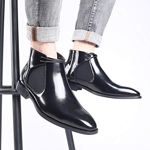 Santimon Mens Chelsea Boots Formal Boots for Men Dress Boots Casual Ankle Boots Black 12.5 US | Image 4