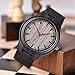 BOBO BIRD Mens Vintage Analog Quartz Wooden Wrist Watches Handmade Casual Men Watch with Cowhide Leather Strap (Black-a)