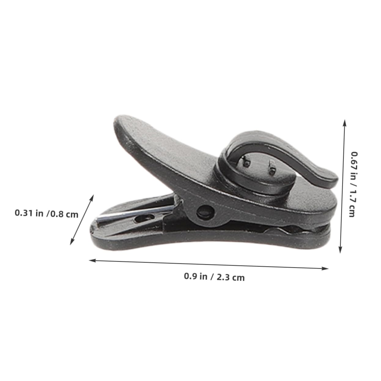 CHILDWEET 200pcs Rotatable Earphone Wire Clips Lightweight Plastic Microphone Holder for Shirts Headset Cable Clips Durable Tie Mic Bracket Accessories