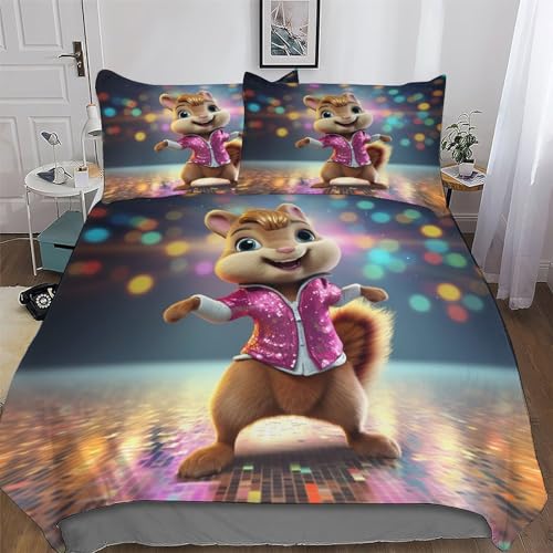 Housse de couette écureuil mignon en microfibre pour des nuits cocooning - 2