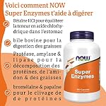 Now Foods, Super Enzymes, 180 Capsules, testé en Laboratoire, Mélange d'Enzymes, Sans Gluten, Sans Soja