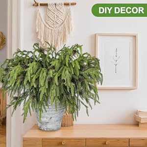 Artgar 12 Pcs Pine Branches - 18 Inch Artificial Green Pine Stem - Real Touch Christmas Greenery Pines Branches for DIY Flower Arrangement Home Indoor Christmas Decor Artgar 12 Pcs Pine Branches 18 Inch Artificial Green Pine Stem Real Touch Christmas Greenery Pines Branches for DIY Flower Arrangement Home Indoor Christmas Decor