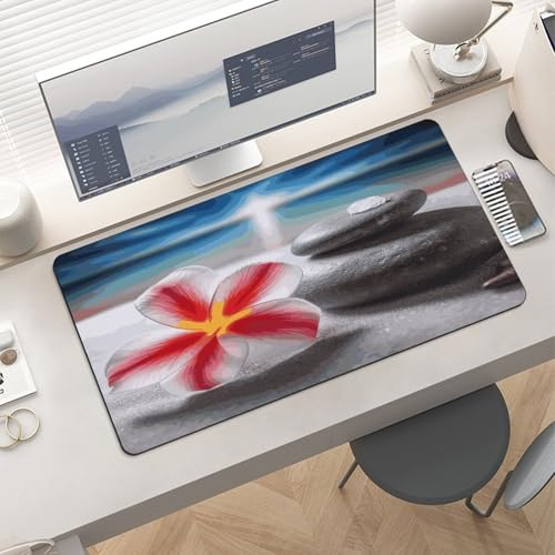 Tapete para escritorio Tropical Flower y Zen Stone grande miniatura 6