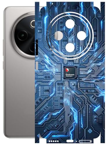Image of AtOdds - Full Body Back Screen Guard Protector Film - Lamination Wrap Skin Sticker Compatible with VIVO T4 (5G) | Scratchproof Matte Finish (Circuit)