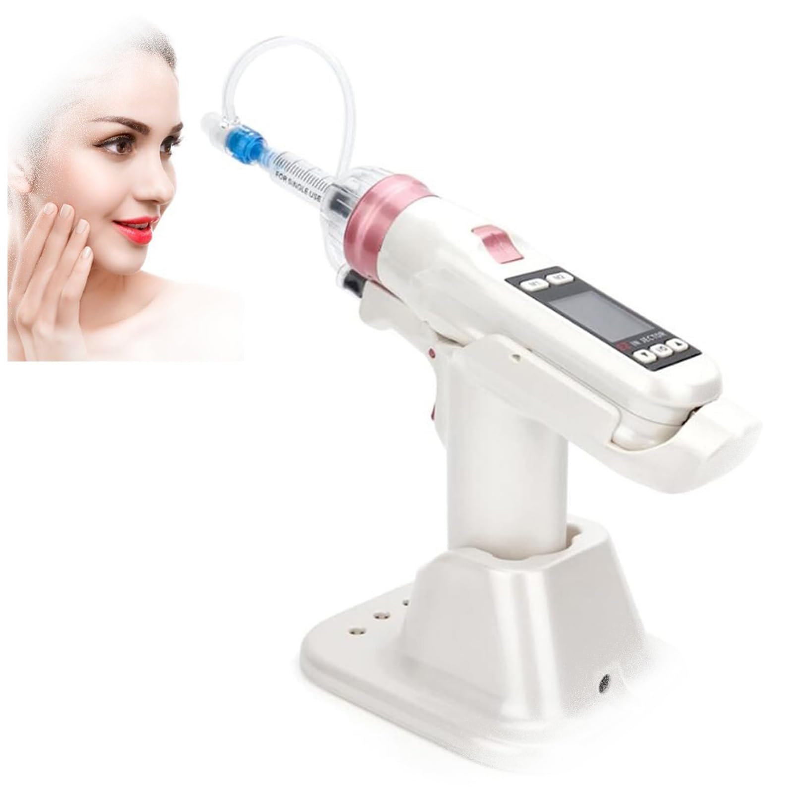 Hydrolifting Gun, Facial Lifting Machine, Hydrolifting Moisturizing Injection Gun Negative Pressure Meso Gun Hydrolifting Water Injector Beauty Device Facial Skin Care Tool