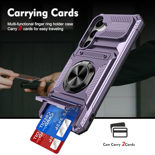 Coque Samsung Galaxy A55 5G violette avec support béquille intégré - 2
