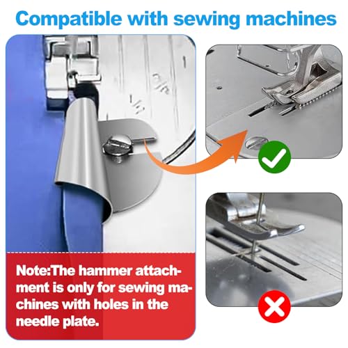 Piese para máquina de coser tipo prensatelas rolled hemmer miniatura 4