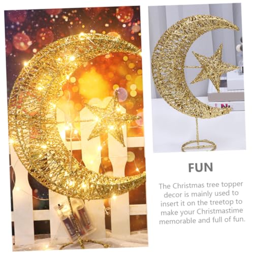 Estrella de Navidad para copa de árbol estable que decora salones sin sobrecargar ramas 8