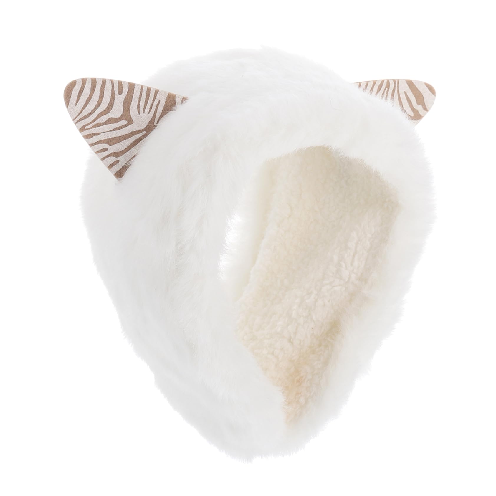 BESPORTBLE 1Pc Plush Cat Ear Headband Winter Ear Warm Headdress for Cute Comfortable Furry Hair Band Skin Friendly Ear Cover for Cold Weather