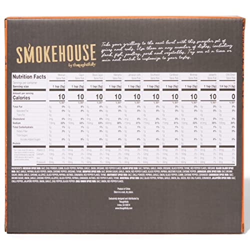 Thoughtfully Smokehouse By Thoughtfully, Gourmet Grilling Spice Set In Mini Glass Bottles thumb #6