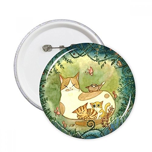 Cadeau multicolore original avec le lot de 5 badges boutons félidés DIYthinker miaoji peinture