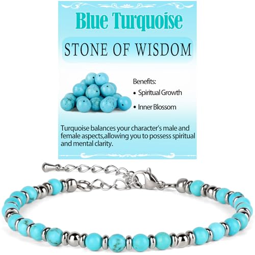 LPBeads Beaded Bracelets for Women Energy Gemstone Charm Jewelry Adjustable Bracelet Gifts for Mom, Daughter, Wife, Friends, Bestie