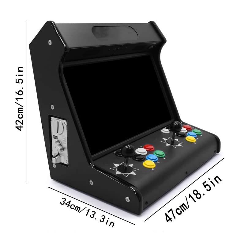 Arcade Games Machine, Mini Console di Gioco retrò da Tavolo, WiFi 8000 Giochi con Maniglia, valuta di Gioco, Lettore di Videogiochi assemblato Classico, Console di Gioco all-in-One