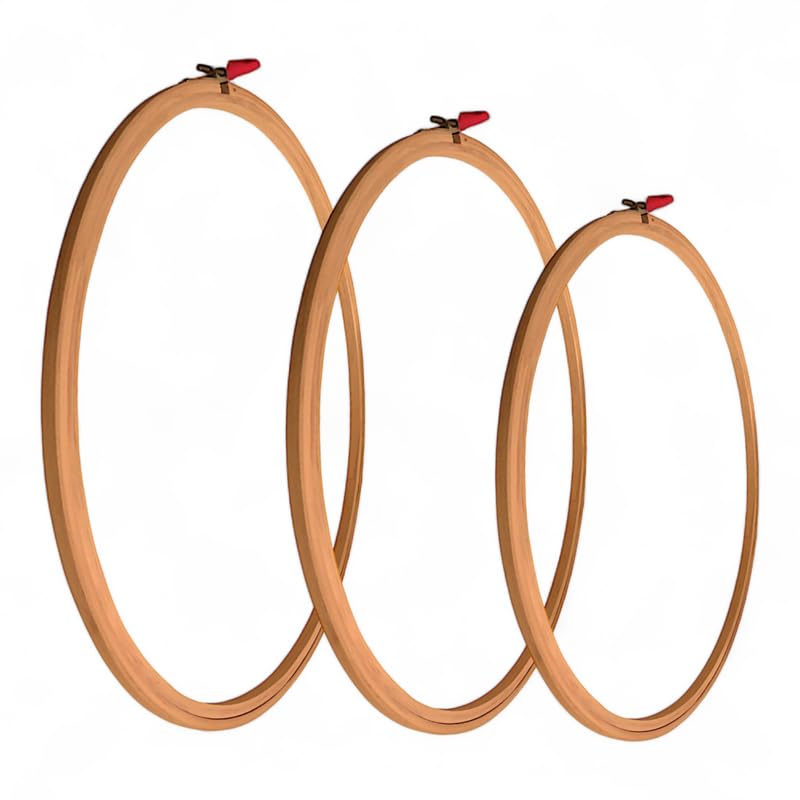 14,16,18 INCHS Embroidery Wooden Hoop(3 PLY, PACK OF 3),Wooden Hoop ring for embroidery Kit,Wooden Embroidery Hoop ring frame,wooden frames for craft hoop frame,mini wooden hoopembroidery frame wooden-image-47