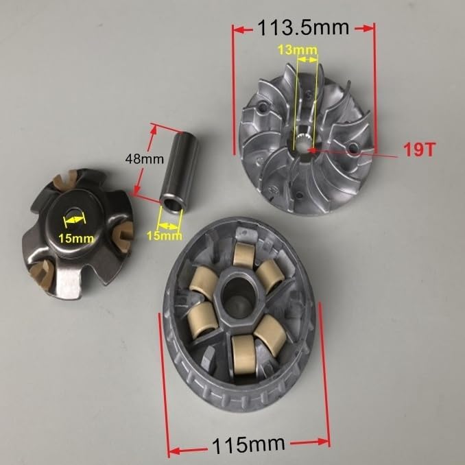 Scooter Variator Kit Roller 20x15mm 14g For SH FES PS NES PES 125cc SH125 ELITE 125 22131-KCW-850 22110-KRJ-900
