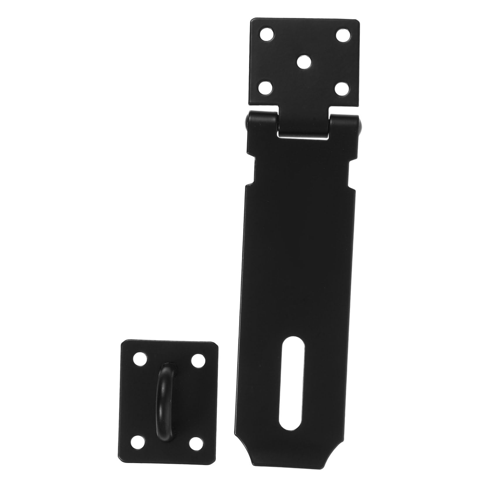 ARTIBETTER 1 Set Lock Card Door Lock Buckle Shed Clasp Door Hasp Lock Shift Knob Wheel Bearing Removal Kit Hasp with Turning Gate Hasp Door Locks Safety Packlock Clasp Black Stainless Steel