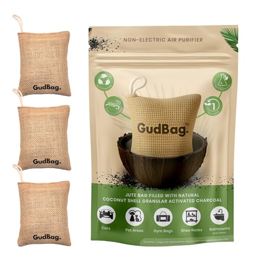 Coconut Shell Activated Charcoal Air Purifier – Natural Deodorizer for Car, Bathroom, Wardrobe, Shoe...