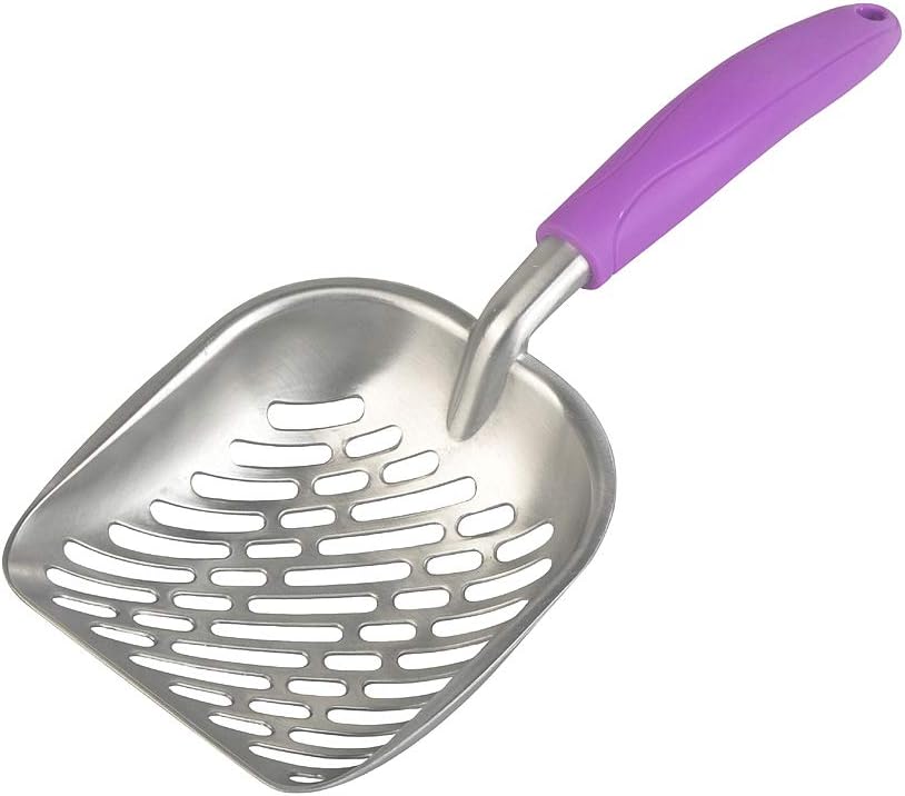 Homestead Heavy Duty Large Metal Cat Litter Tray Scoop, Stainless Steal