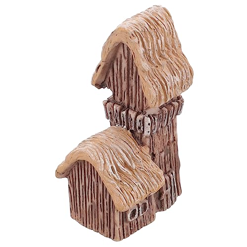 TOYANDONA Decoración De Casa Techo De Paja y Troncos Miniatura Adorno Decorativo para Casa Adorno para Micropaisaje para Jardín De Interior