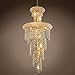 Spiral 10 Light 16" Gold Chandelier with Clear European Crystals