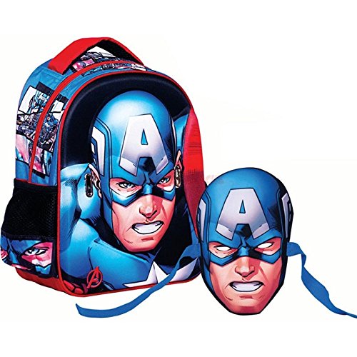 GIM - 337-24054 - Sac à Dos - Avengers Captain America - 27 x 31 x 10 cm - Bleu