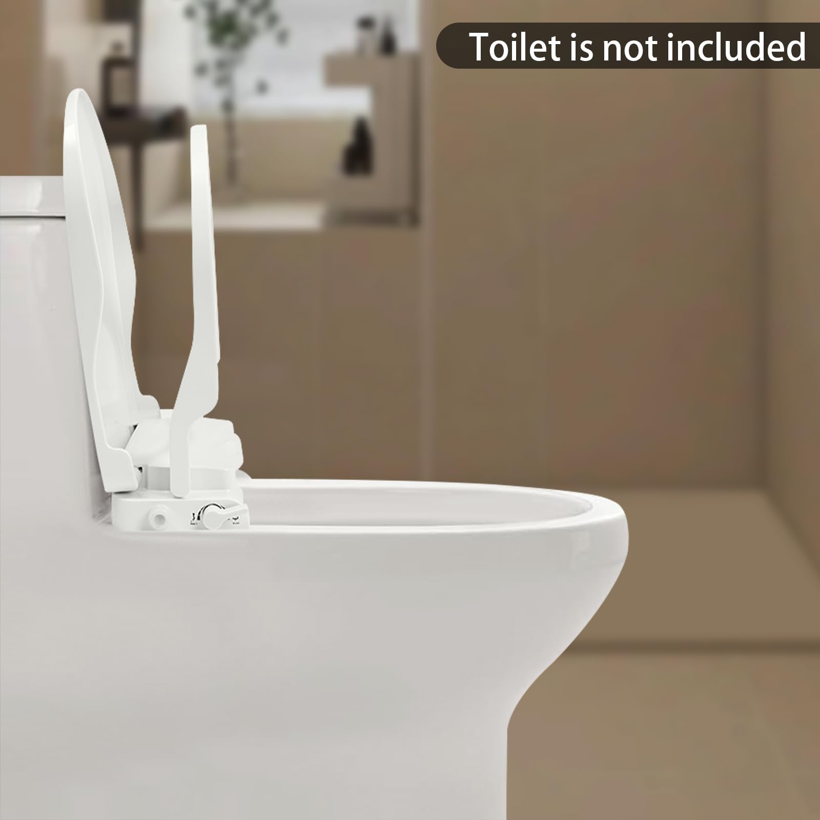 Abattant WC avec fonction bidet type D, avec double buses nettoyantes, nettoyage séparé des femmes + nettoyage des parties arrière, blanc