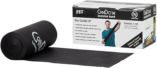 Cando banda elástica para entrenamiento sin látex, resistencia liviana xx, Negro , 1