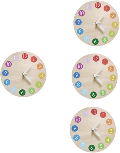 ARTIBETTER Reloj de pared digital de arco iris para niños, decoración nórdica para decoración del hogar, reloj silencioso para niños, reloj de pared