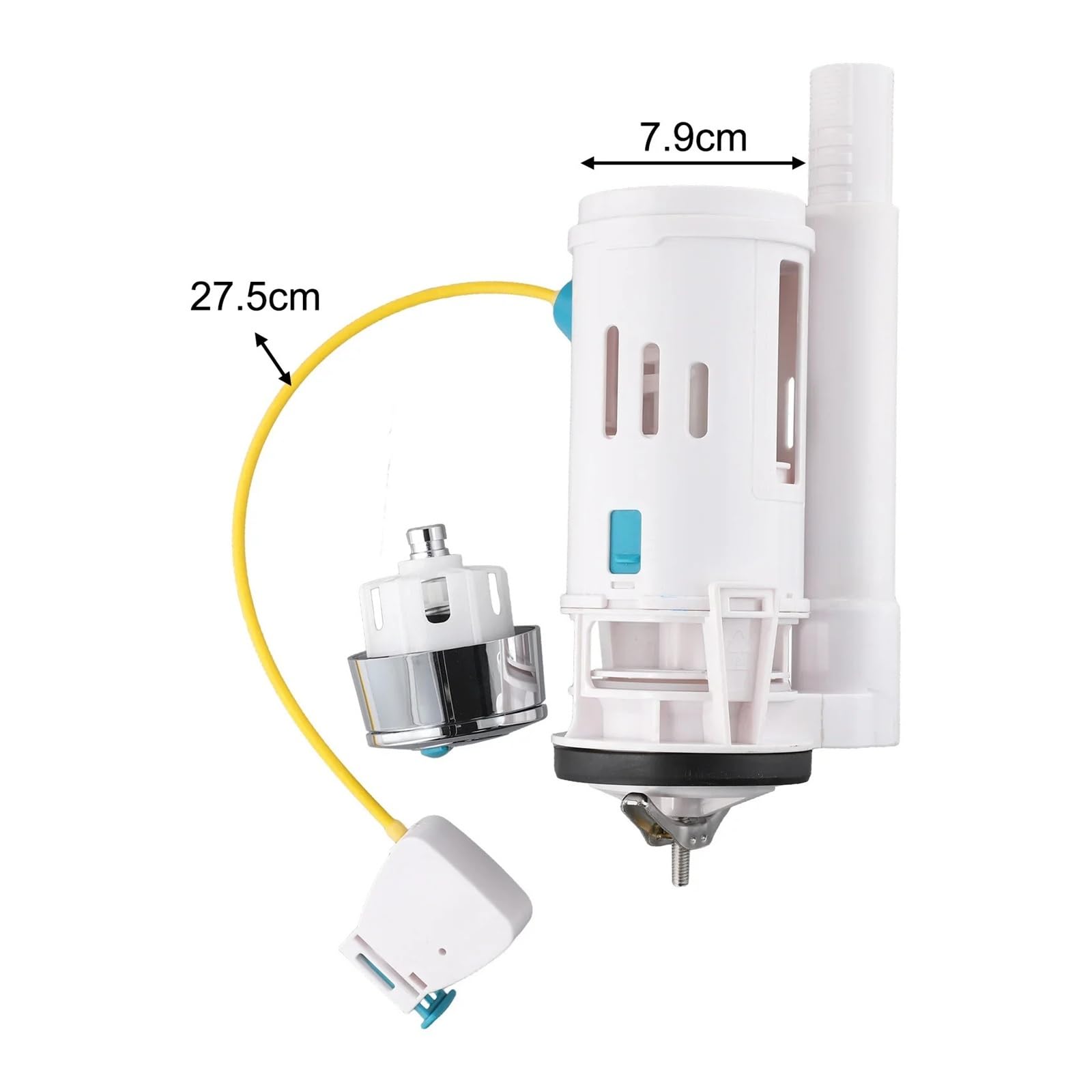 Fluxómetro manual para inodoro Válvula De Drenaje Controlada Por Cable Reparación Inodoros Baño Piezas Descarga Cisterna Fácil Instalación