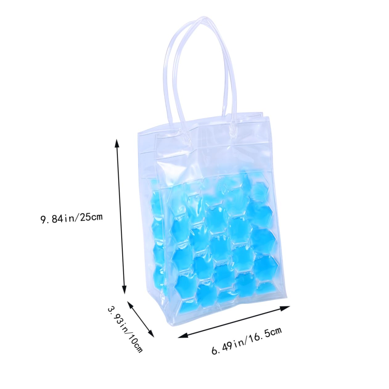 ASAKKURA Wine Cooler Bucket 4 Sides Gel Carrier Bottle Cooler Bag for 2 Bottles Blue