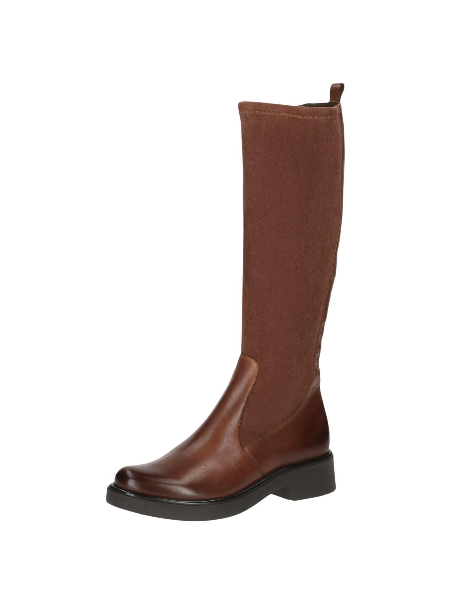 CAPRICE Women Boots with Heel Knee high with Zipper, Brown (Cognac Comb), 5.5 UK
