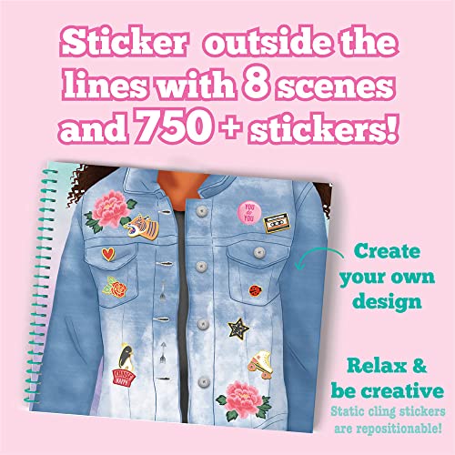 Craft-tastic Sticker It Up! – Reusable Sticker Book for Kids – 750+ Repositionable Stickers Create Designs on 8 Scene Pages for Hours of Mess-Free, Screen-Free Fun