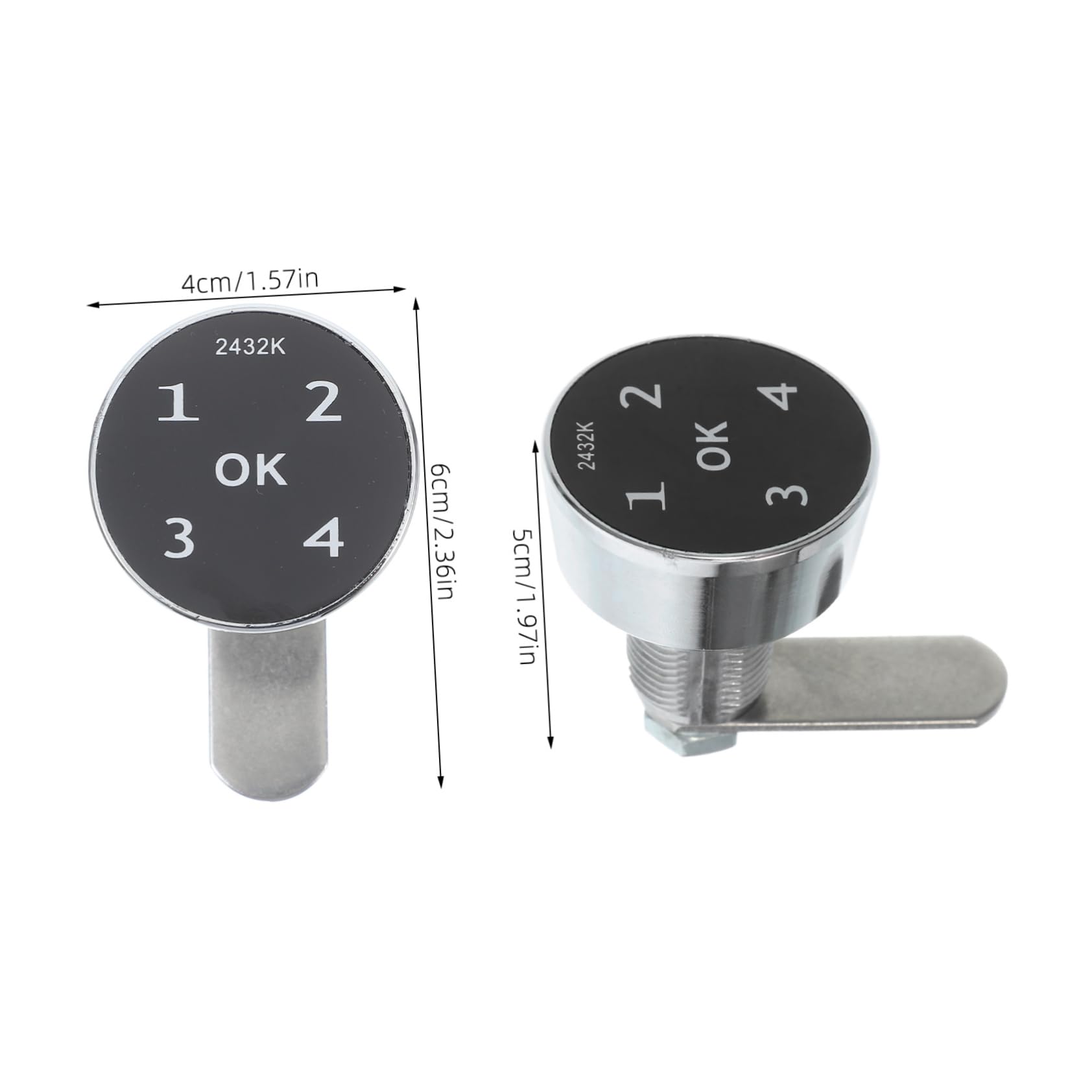 NUOBESTY 2 Pièces Serrure Électronique à Code Tactile pour Armoire Boîte Aux Lettres Verrou pour Classeurs pour Usage