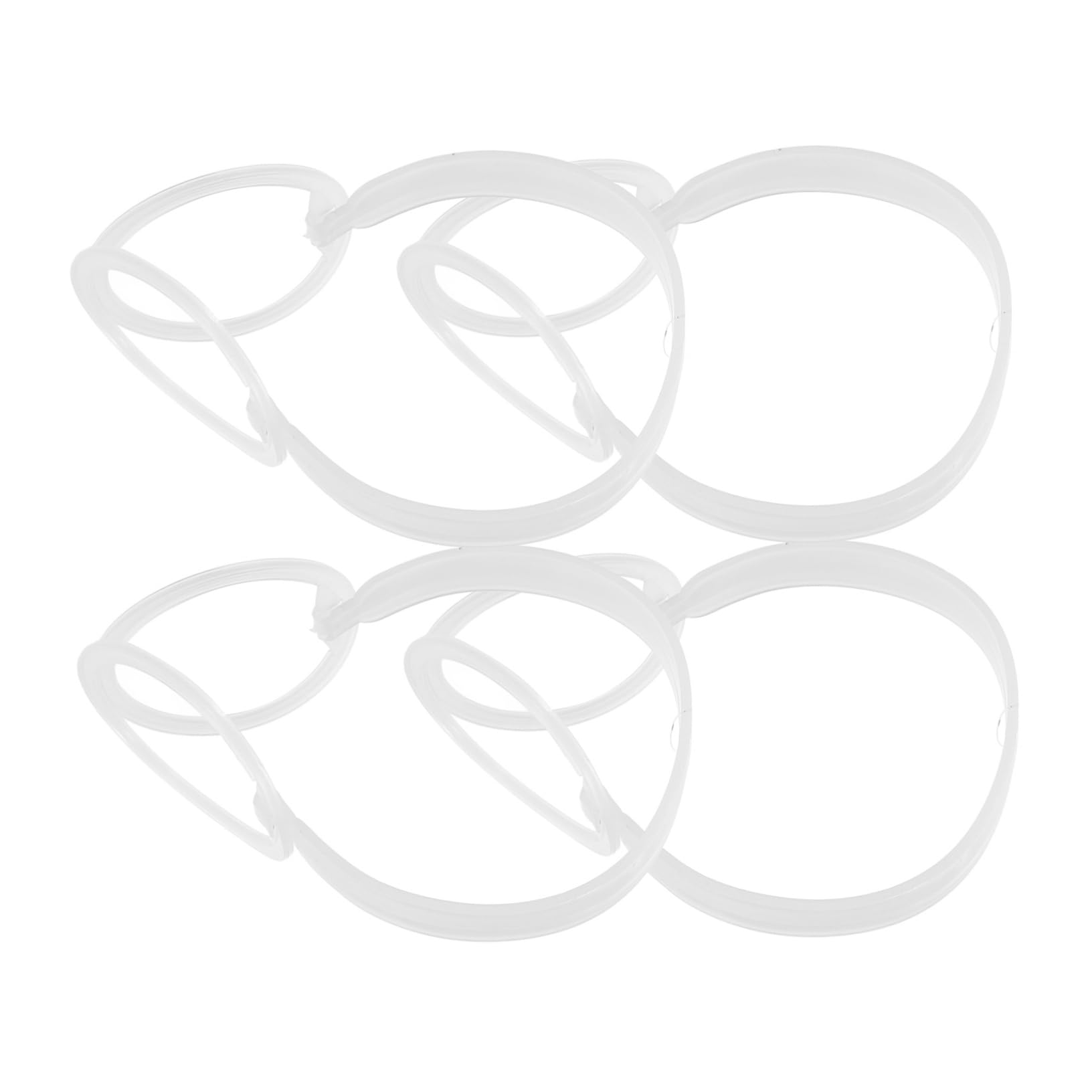 CONGARTENO 4pcs Earmuff Holder Earmuff Storage Stand Earmuff Accessories Warm Earmuff Frame Earmuff Skeleton Rack Earmuff Storage Rack Ear Protector DIY Skeleton Rack Plastic White