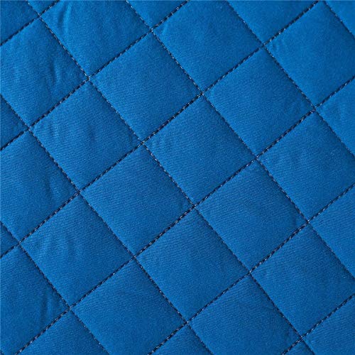 4U'life Elegant Diamond Stitched Bedspread Set, Coverlet Set, Blanket Set (King(104"X96"), Classic Blue) #TOP3