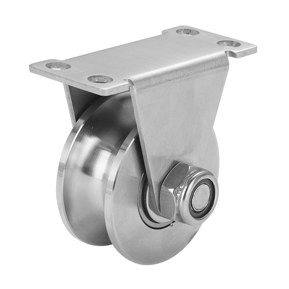Edelstahl-Riemenscheibenblock, 48 mm leise Kugellager, Gleitrolle, 40 kg, V-Typ, einzelne Riemenscheiben-Räder für Fitnessstudio, Fitness und Wäscheleine