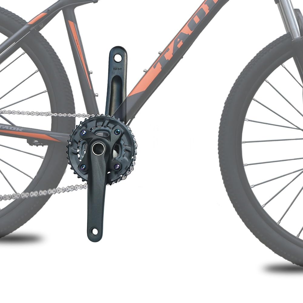 Hollow zintegrowany zestaw korbowy do roweru górskiego rower ze stopu aluminium zestaw korb 64/104BCD 26-36T 28-38T podwójny mechanizm korbowy 170 mm MTB korba