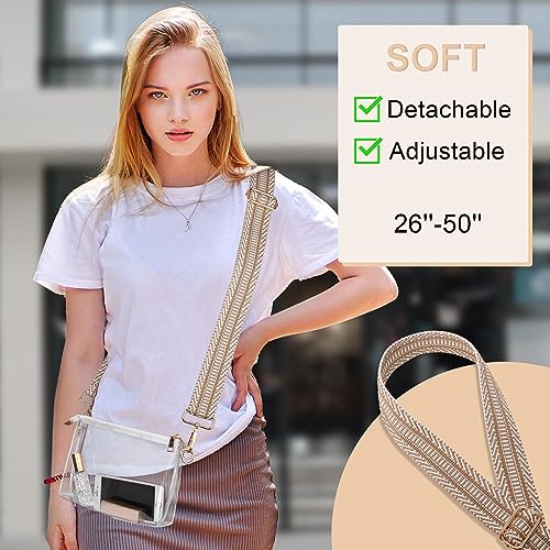 BS-VOG Clear Purse for Women - Stadium Approved Crossbody Bag, Small Stadium Bag for Concerts & Sports Events
