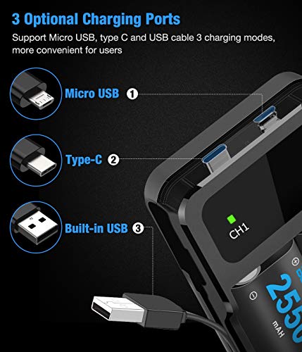 Controller Battery Pack for Xbox One, BEBONCOOL 2x2550 mAh Rechargeable Battery Pack for Xbox One/Xbox One S/Xbox One X/Xbox One Elite Controller