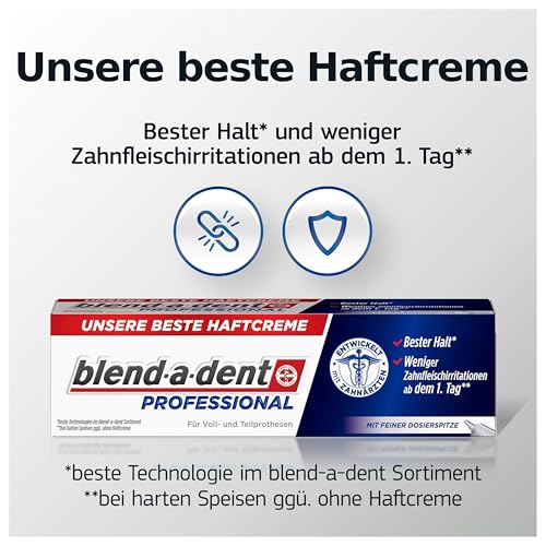 Blend-a-dent Professional, unsere beste Haftcreme, für Voll- und Teilprothesen, 40g