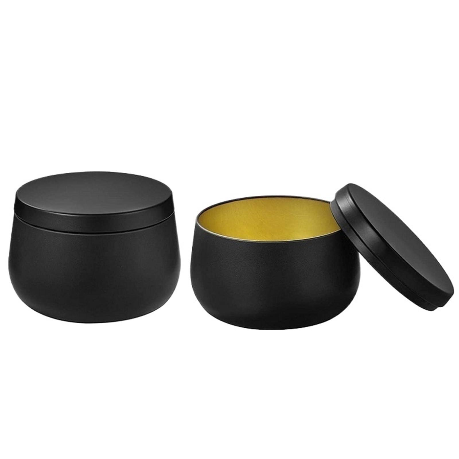 Candle Jars, Empty Tin Candle Jars With Lids 20pcs Multicolor Multiple Sizes(Black,4OZ)