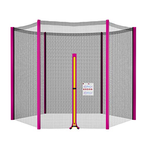 NONMON Filet de Trampoline 244 cm 6 Barres, Filet de Protection pour Trampolines Résistant aux UV,...