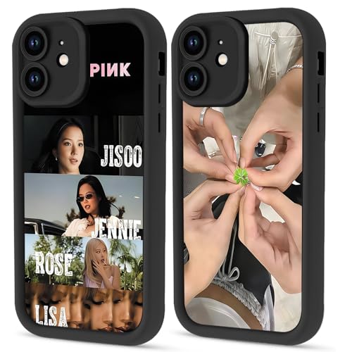 nurkorki 2 Confezioni Blackpink Character Custodia per Xiaomi 11T(5G) 6.67 pollici, Gruppo Kpop di Idoli Rose Lisa Jenny Jisoo Motivo Estetica Antiurto Protezione Case TPU Silicone Cover