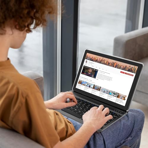 Image of Android 15 Tablet 10 Inch, 12GB RAM+64GB ROM+1TB Expandable, 2 in 1 Tablets with keyboard / Case / Mouse / Stylus, 1.8Ghz Quad-core Processor, 8MP Camera, 1280*800 IPS HD Screen Tablet, 5G WIFI 6 BT 5.0