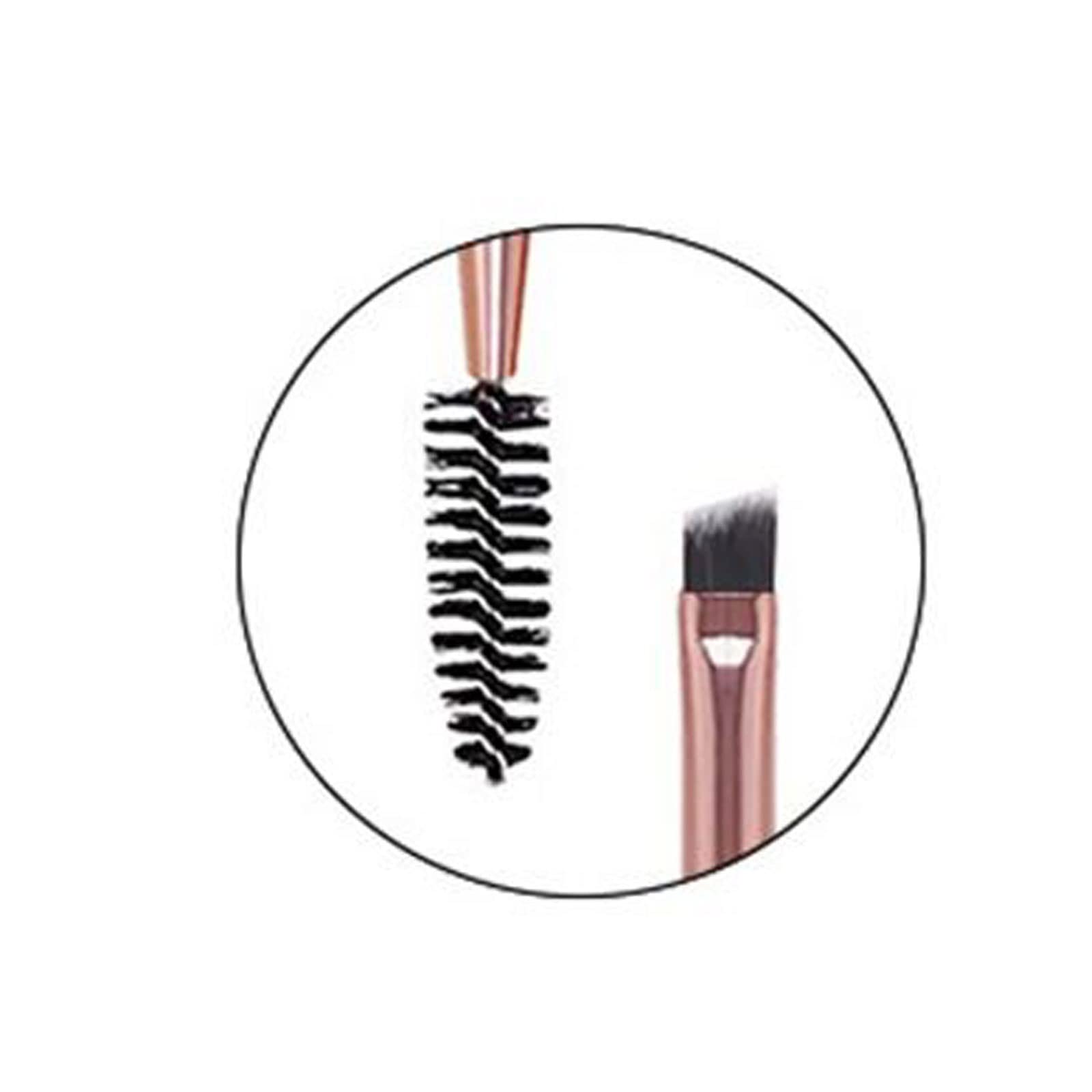 1pcs Pennello per Sopracciglia a Due Punte Spirale Diagonale Angolo Pennello per Trucco Manico Facile da trasportare Bellissimi Strumenti per Il Trucco Bellezza (Nero)