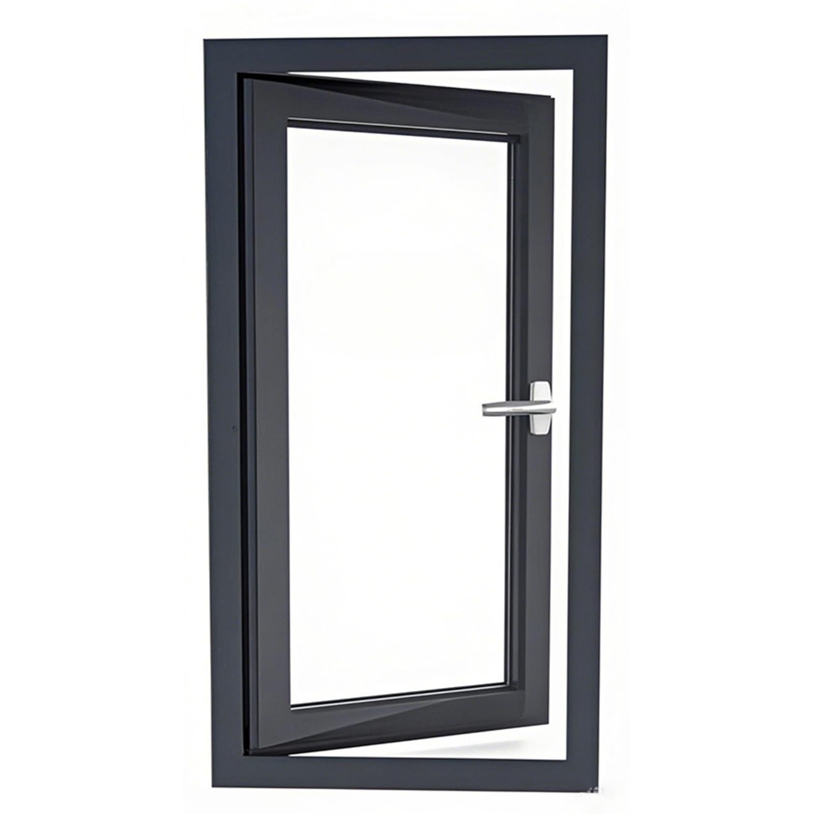 Finestra scorrevole, telaio in alluminio da incasso con vetro temperato, ideale per case dei giochi, capannoni, cabine, piccole case e garage (40 x 150 cm)